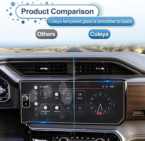 Miniatura 7 de 2022 2023 2024 Sierra 1500 Protector de pantalla para GMC Sierra 1500 (AT4AT4XDenaliDenali Ultimate) Pantalla táctil de 13.4 pulgadas, vidrio