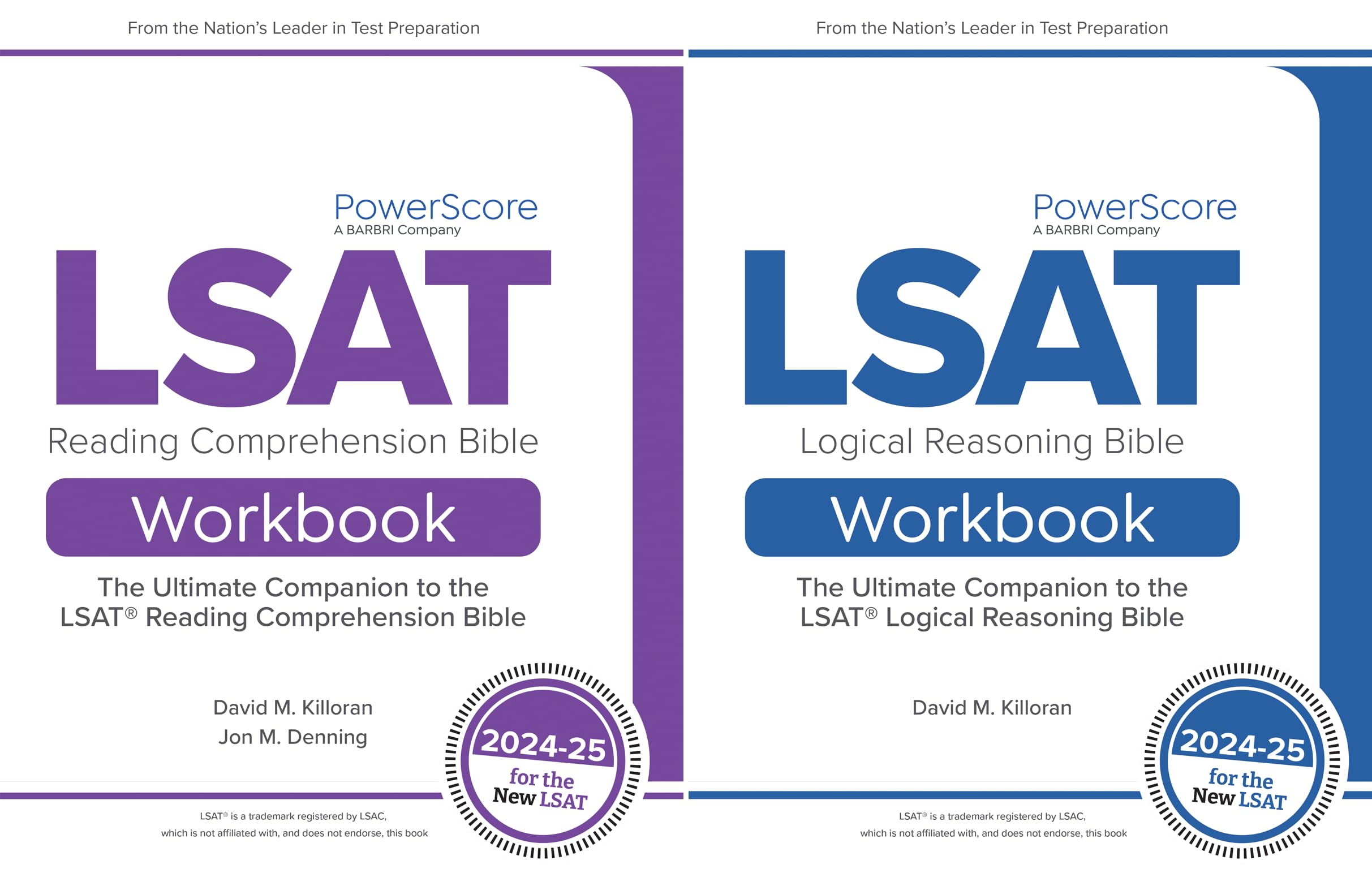 The PowerScore LSAT Workbook Pack 2024-2025: LSAT Prep Practice Companion to the LSAT Bibles. Includes Prep for Reading Comprehension and Logical Reasoning