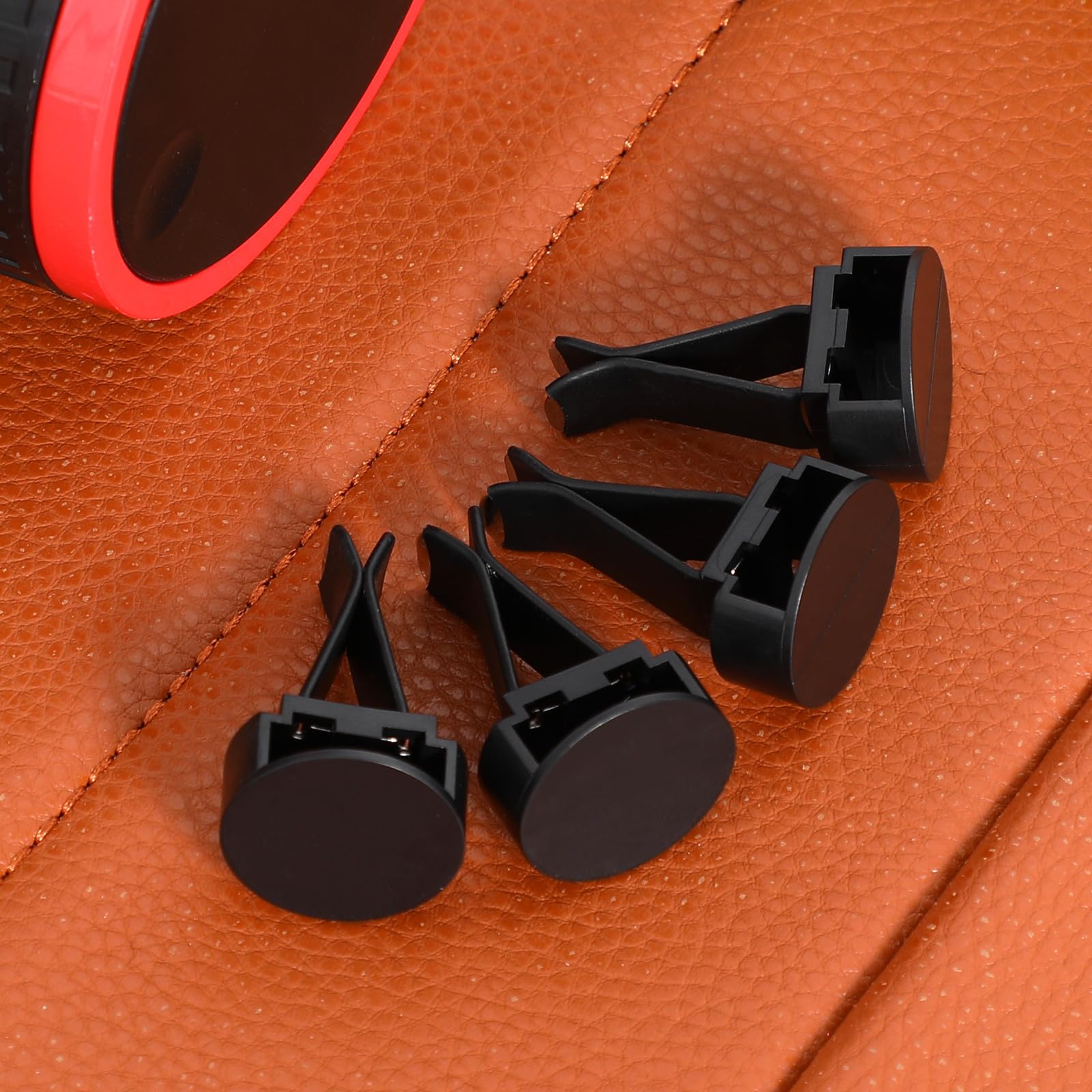 OUNONA 100 Pezzi Clip Accessorio Decorativo per Bocchetta di Ventilazione Metallo e Plastica Nero e Compatibile DIY per Diffusore Deodorante Auto
