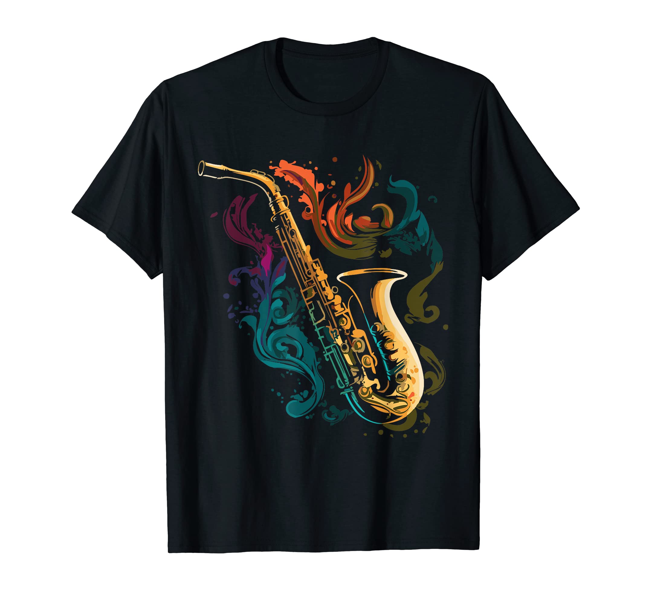 Saxophone Colorful Beautiful Graphics T-Shirt