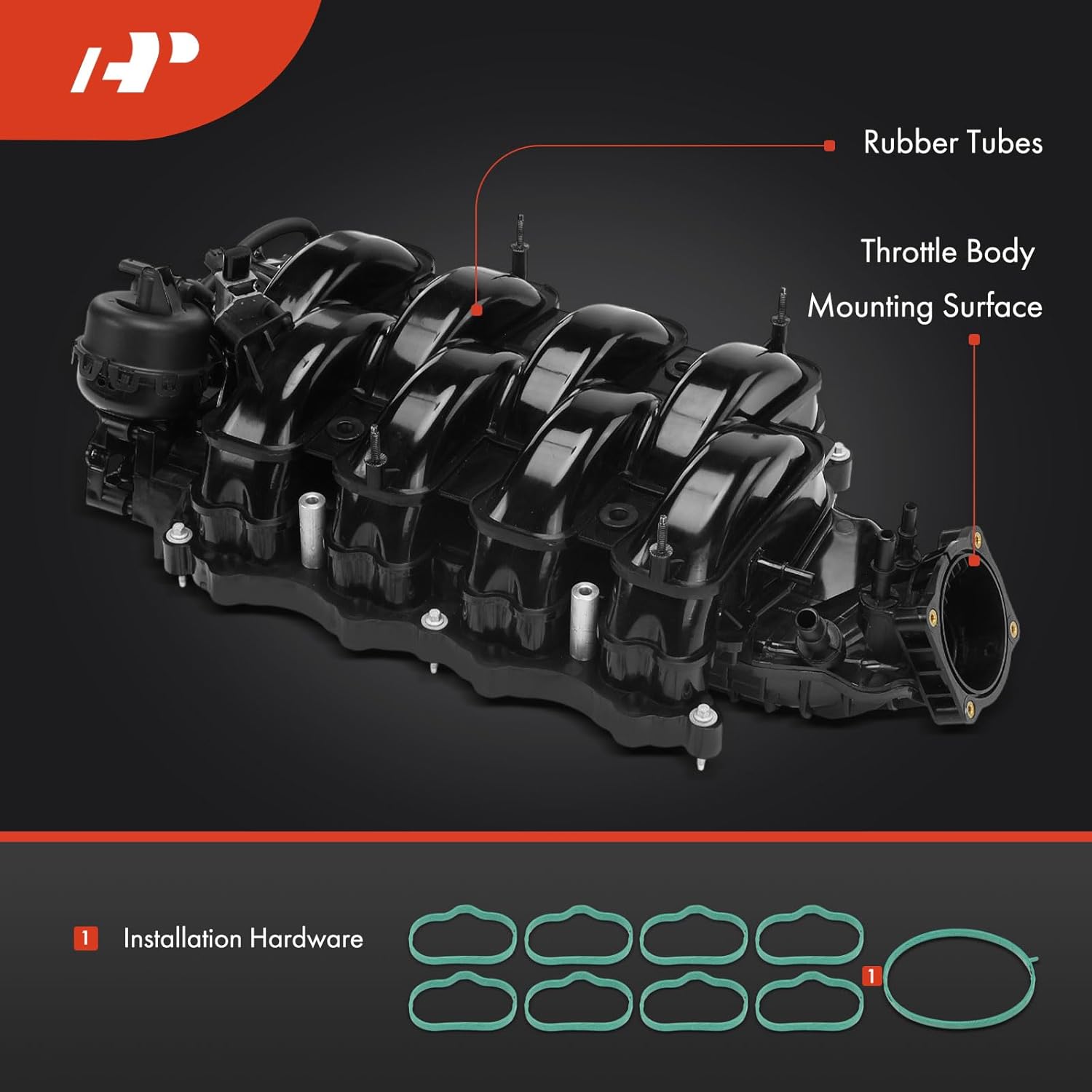 A-Premium Front Intake Manifold Compatible with Ford Mustang 2018 2019 2020 2021 2022 2023, 5.0L