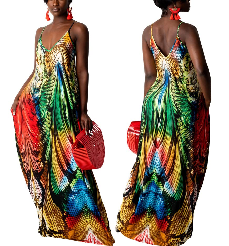 Image of SheKiss 2026 Women's Casual Summer Floral Long Maxi Dresses Floor Length Sleeveless Plus Size Sundresses