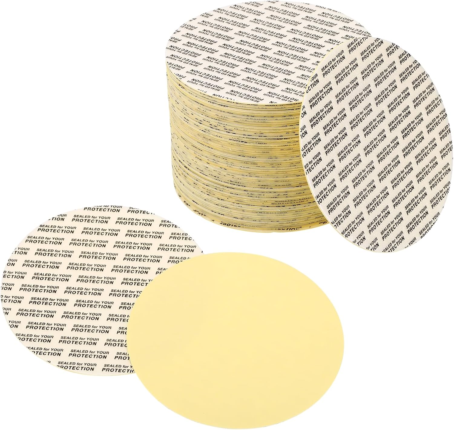 PATIKIL 89mm/3.5inch Pressure Sensitive Seal, 400 Pack Adhesive PS Foam Lid Cap Liners Resistant Tamper with Dustproof Paper Back for Plastic Glass Jar Bottle Cap Seals