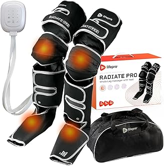 LifeProLeg Massager - Foot and Leg and Calf Compression Massager for Circulation - with Heat and Compression for Pain Relief - High, Wide