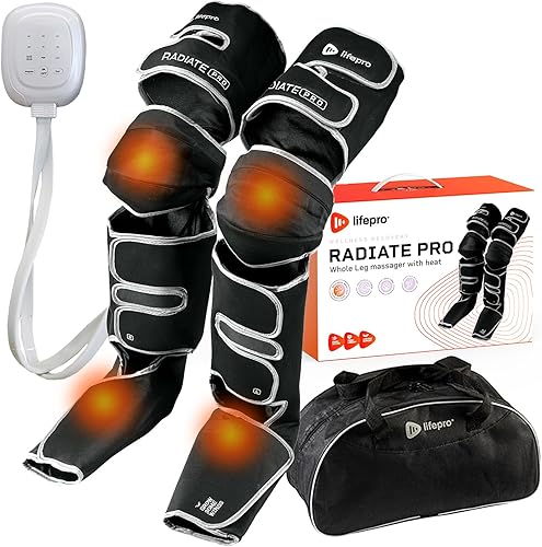 LifePro Masajeador de piernas – Masajeador de compresión de pies, piernas, pantorrillas y muslos para circulación, con calor y compresión para