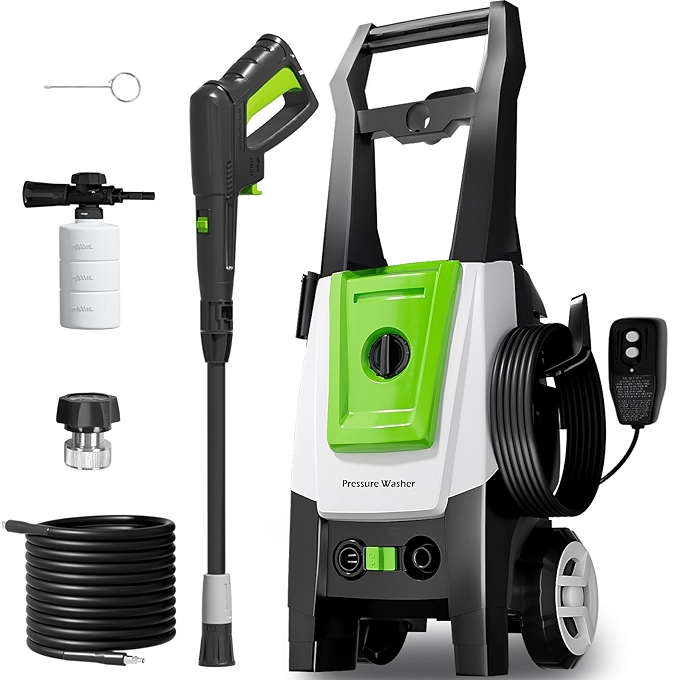 高压清洗机 4500 PSI 2.8 GPM 可调喷嘴与泡沫罐 适用于庭院、汽车、围栏及车道