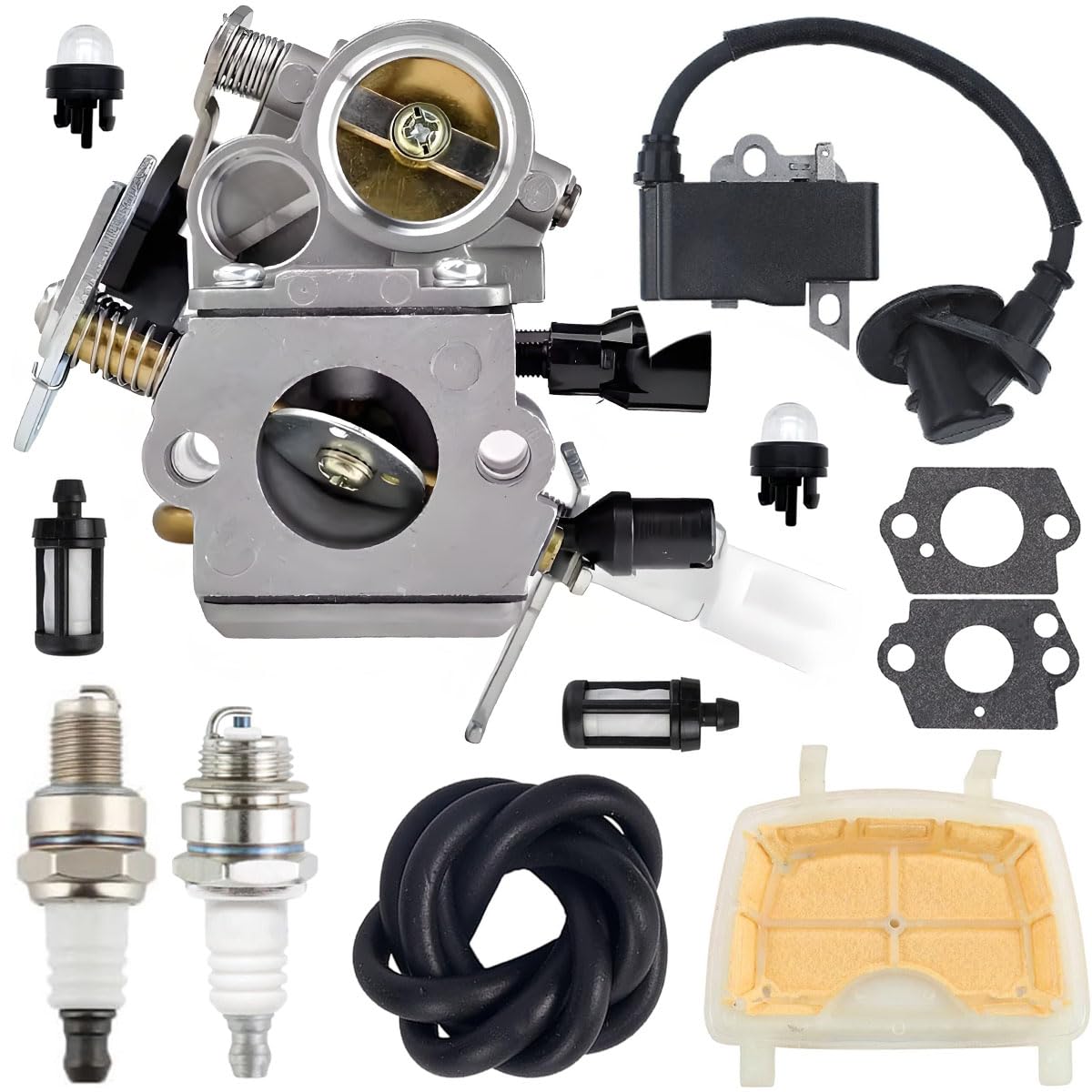 MS171 C1Q-S269 Carburatore per Stihl MS181 MS201 MS211 MS181 2 Mix MS181C MS181C-BE MS181CBE 2 Mix MS181C-BE Z Ricambi per motosega Sostituisce C1Q-S268 con filtro aria Bobina di accensione