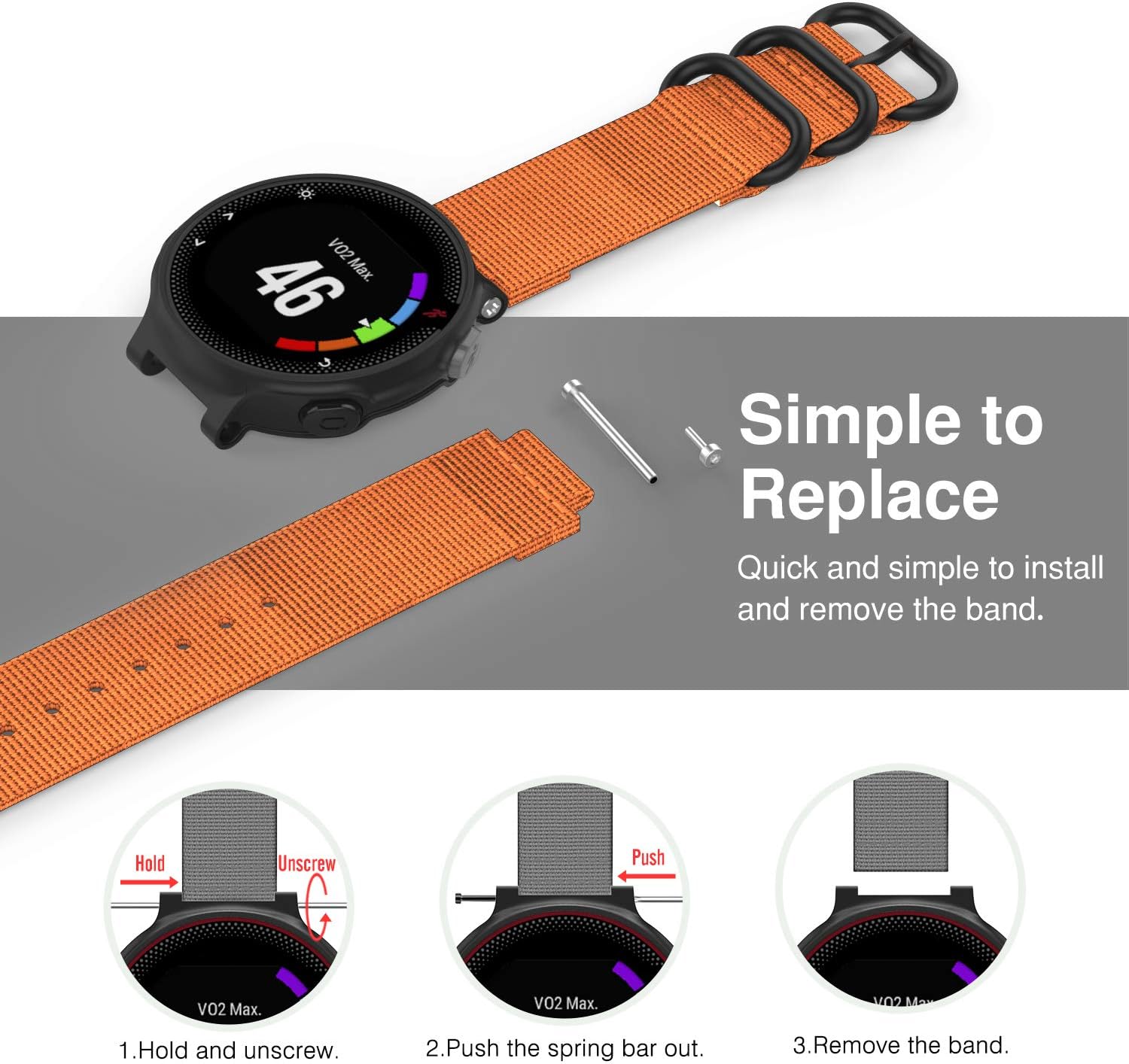 garmin forerunner 735xt replacement strap