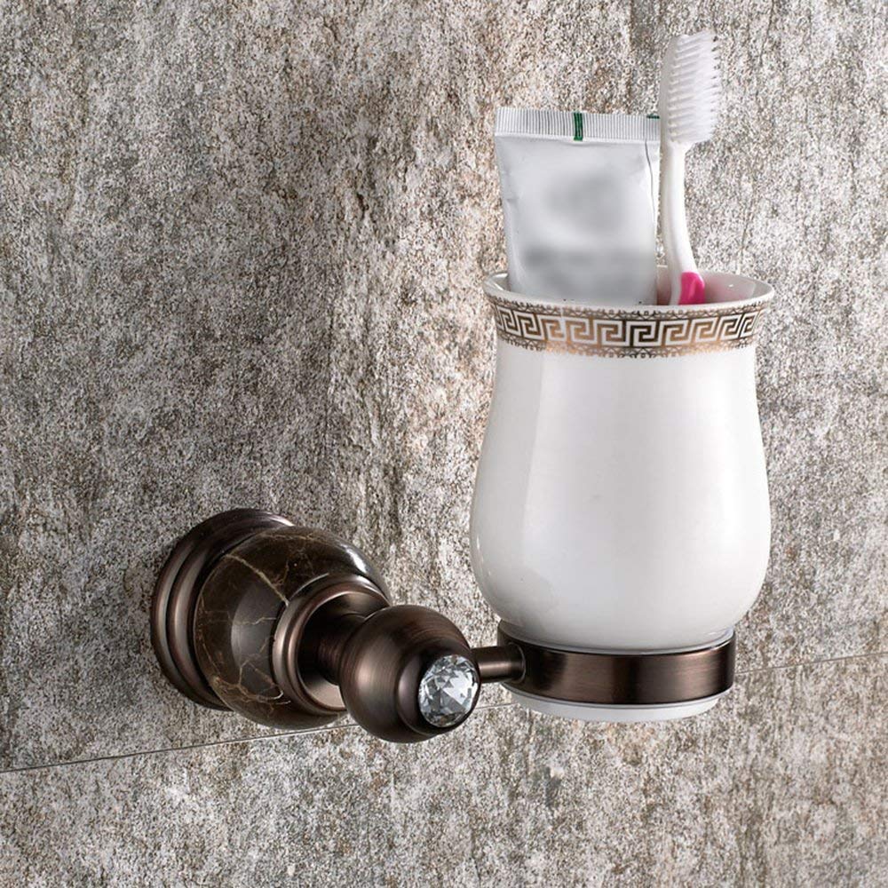 Support brosse à dents mural GZZ avec gobelet céramique pour rangement salle de bains