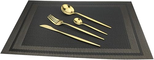 Miniatura 8 de Set de cubiertos Gugrida, juego de cubertería reutilizable, de acero inoxidable 18/10, set de cubiertos reflejantes, ideal para reuniones familiares