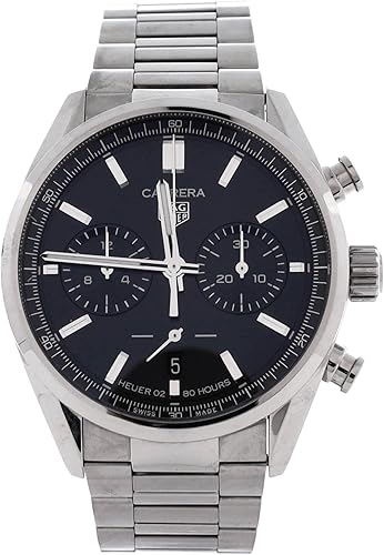 Pre-Loved Carrera Calibre Heuer 02 Chronograph Automatic Watch Stainless Steel 42