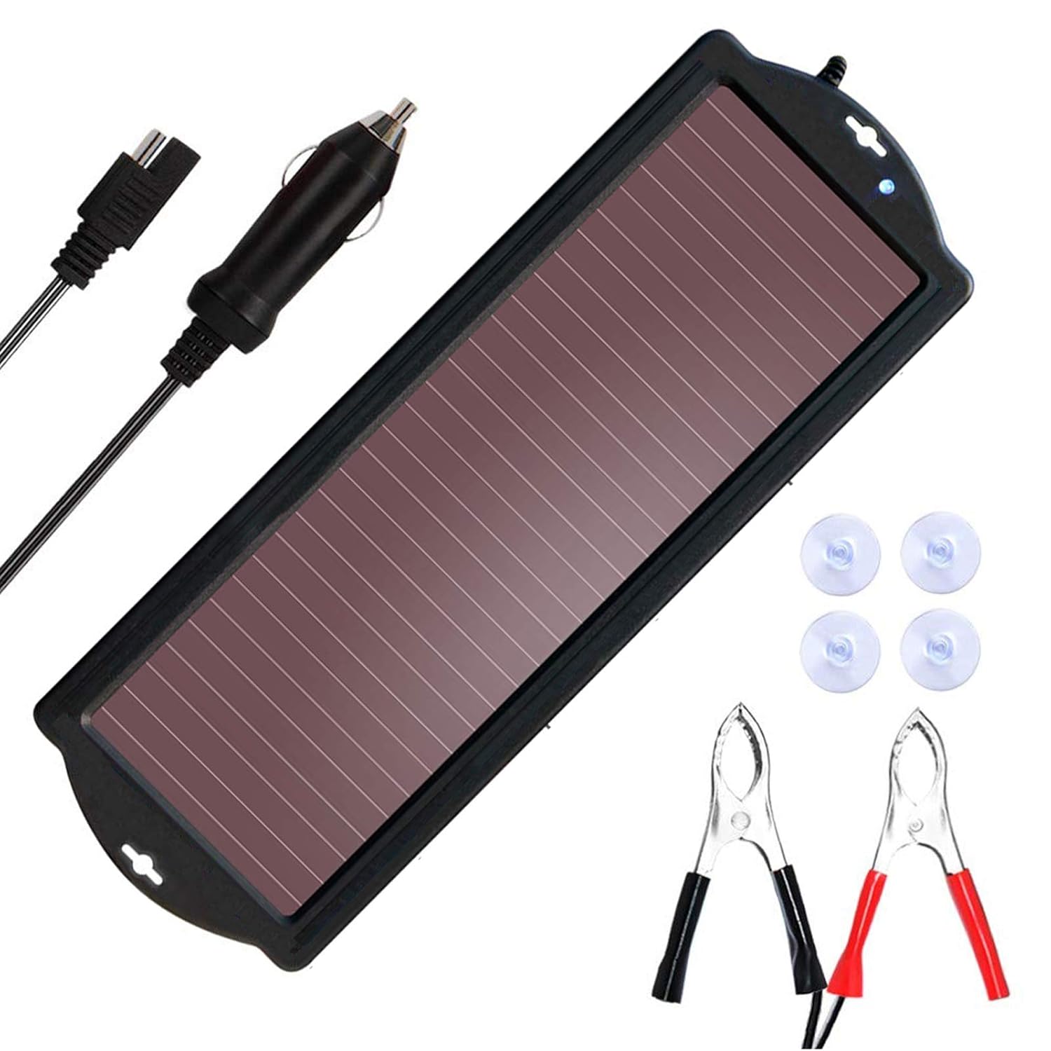 VIVLLEN Solar Car Battery Trickle Charger 12V 2.5W Waterproof Portable