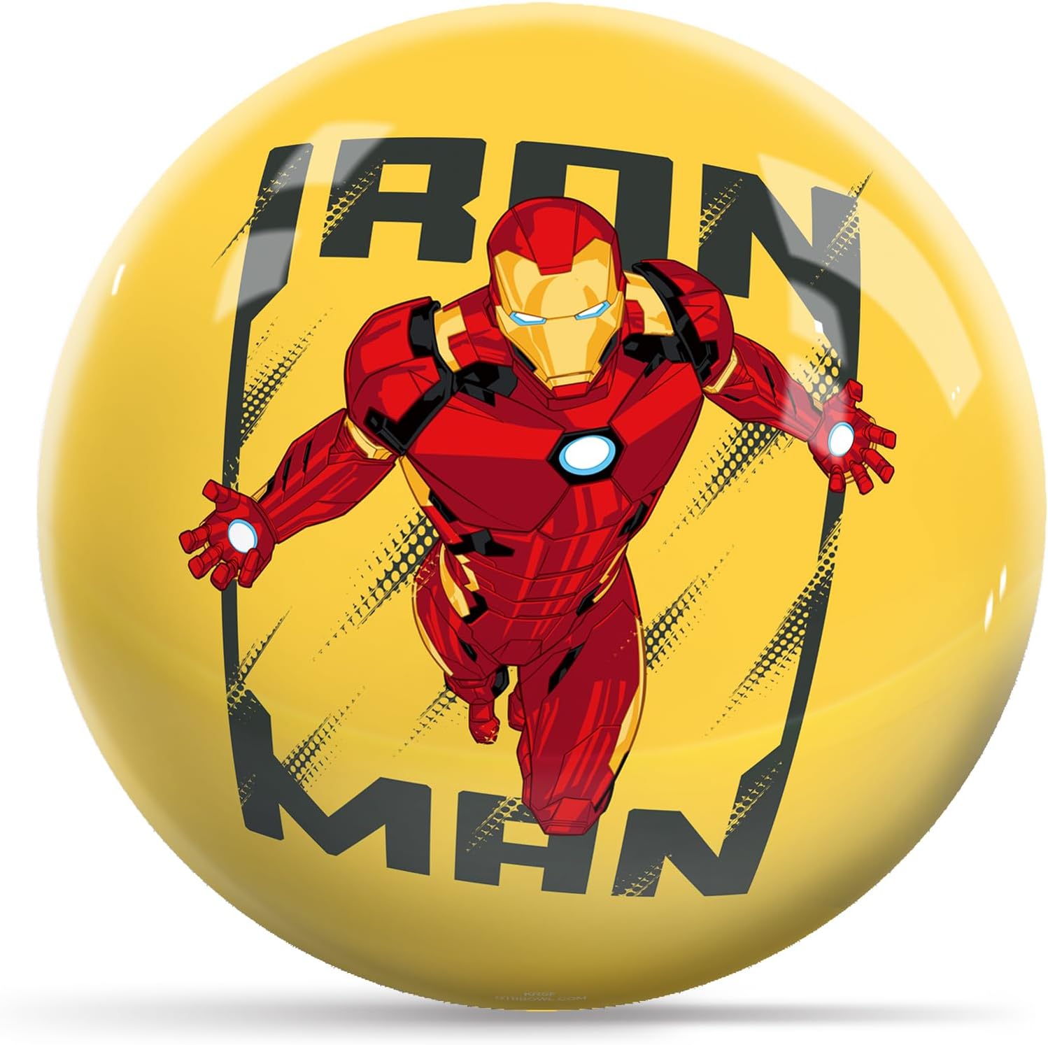 KR Strikeforce Marvel Avengers Iron Man Undrilled Bowling Ball