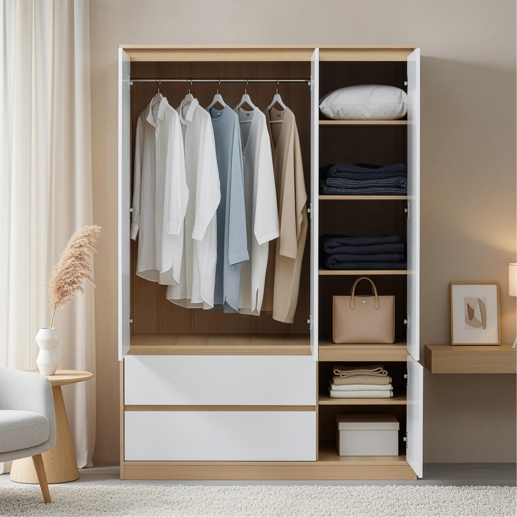 armoire penderie moderne avec barre de
