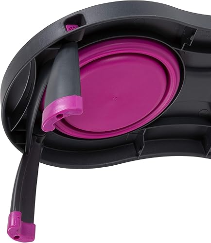 Miniatura 3 de Dexas Pets - Comedero doble elevado para mascotas, color fucsia, tazones grandes con capacidad para 2.5 tazas