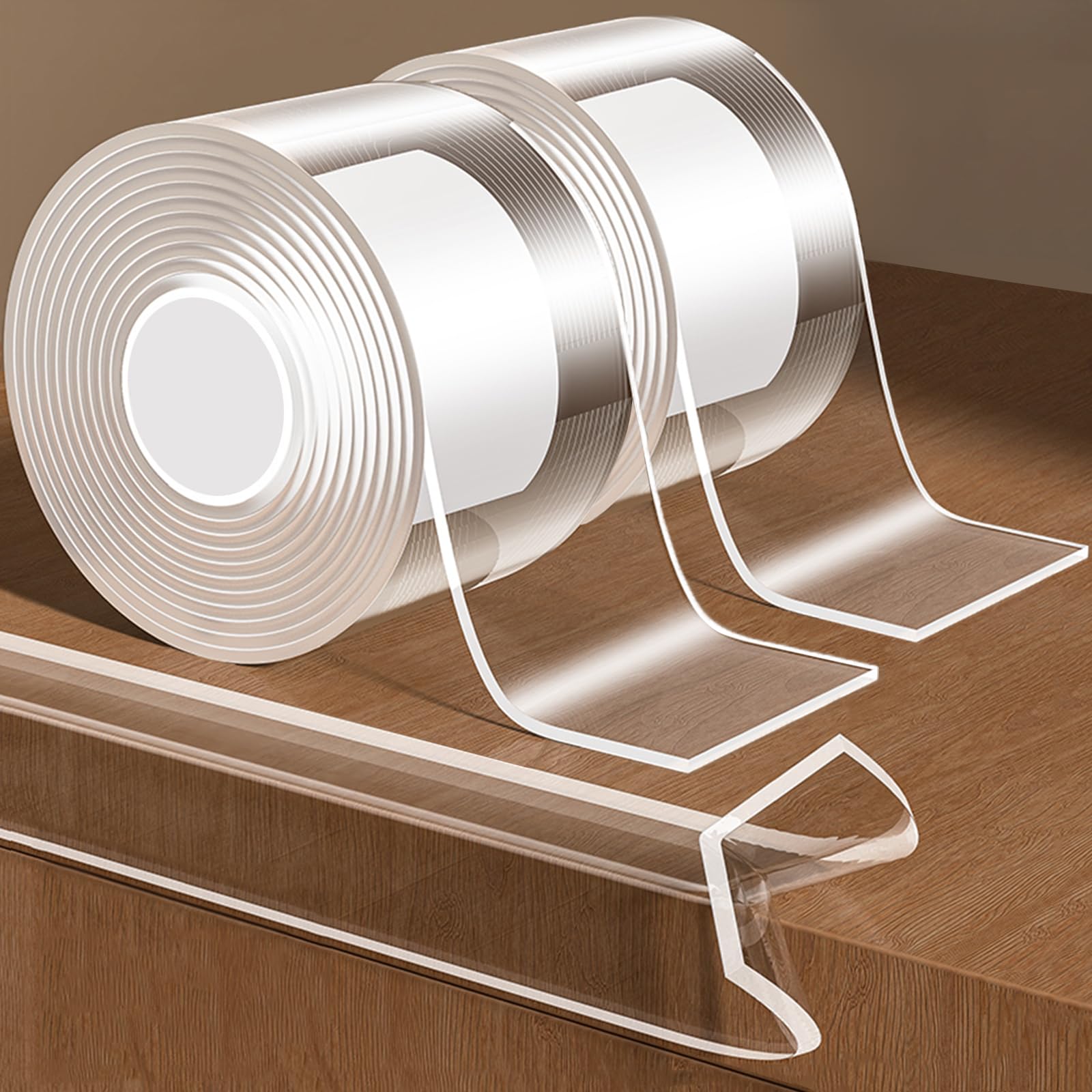 2Pack Baby Proofing Edge Protector for Baby,2in x 9.84Ft,Clear Edge Protector Strip Sharp Edge Wrap Cover Tape,Corner Bumpers for Furniture,Crib Rail