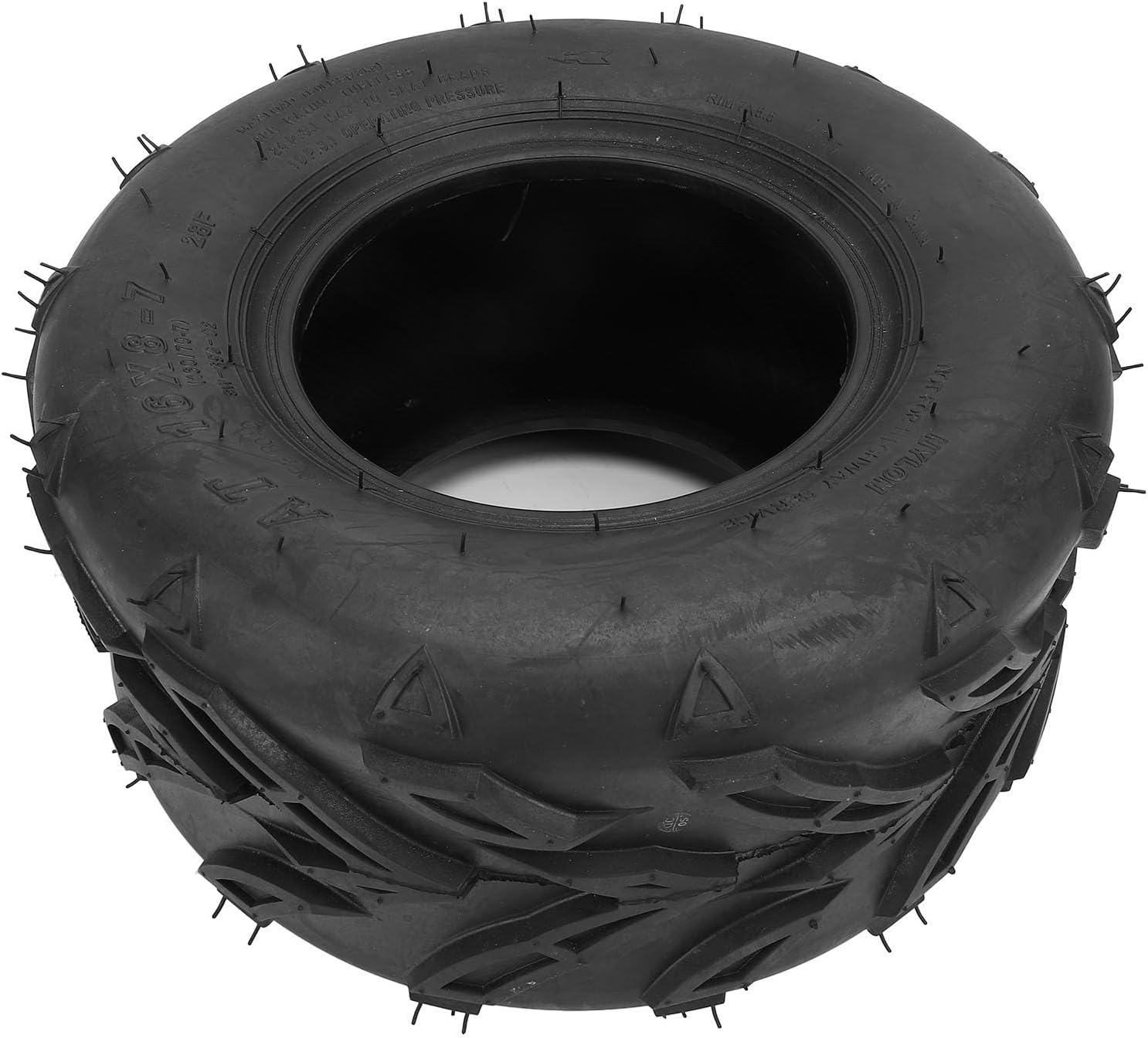 16x8‑7 Tire Flame Pattern Rubber Vacuum Wheel Tyre for Beach Off Road ATV UTV Go Kart Agricultural Vehicles