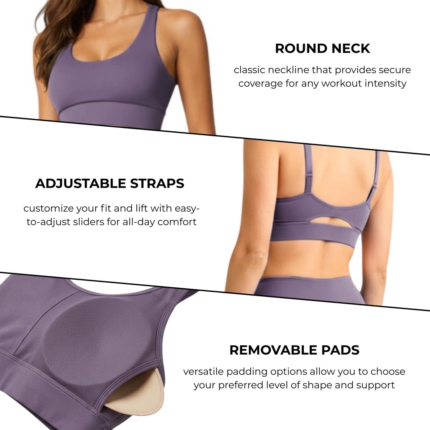 Set da palestra da donna con reggiseno sportivo regolabile e leggings da palestra a vita alta senza cuciture con tasche, elastico traspirante, abbigliamento sportivo da donna, per corsa