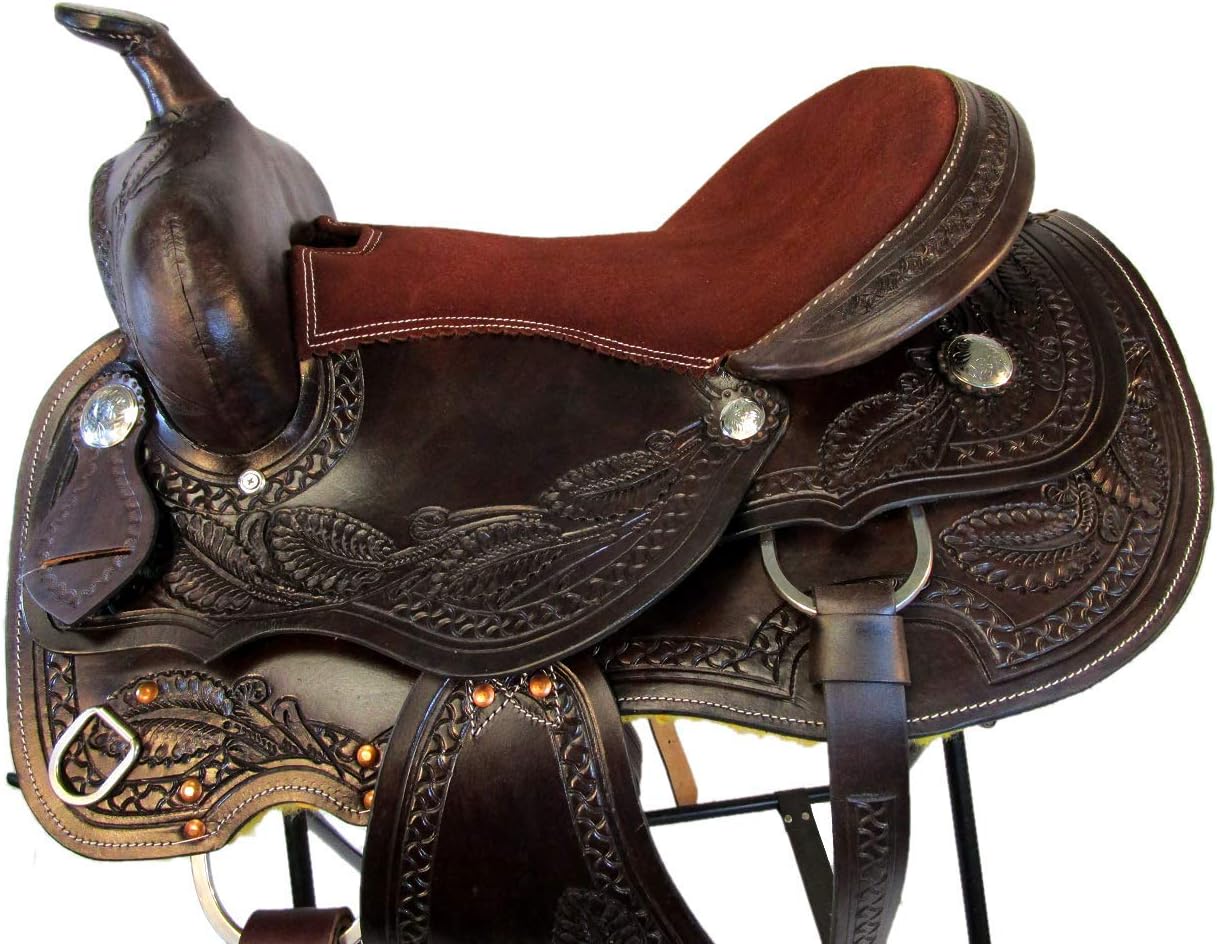 8" inches Seat Children Miniature Pony Kids Horse Saddle Western Equestrian Trail Premium Leather for Horse Riding and Best Horse Rider Pony Kids Miniature 8" inch Horse Saddle, LP138