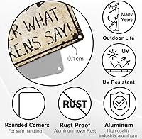 Vista 7 de Letreros de advertencia de pollo para gallinero divertido al aire libre – Mantén la puerta cerrada sin importar lo que digan los pollos de aluminio