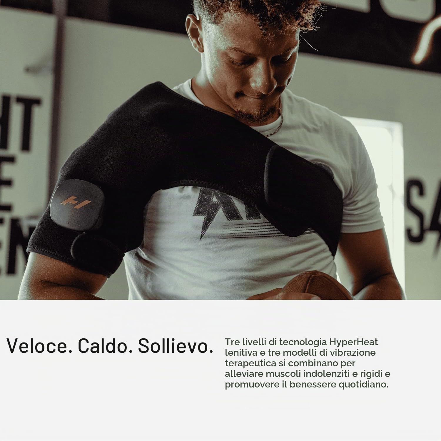 Hyperice Venom 2 – Terapia a calore e vibrazione per la spalla destra | Recupero muscolare | Terapia | Allevia dolore, indolenzimento e rigidità | Autonomia della batteria di 3 ore