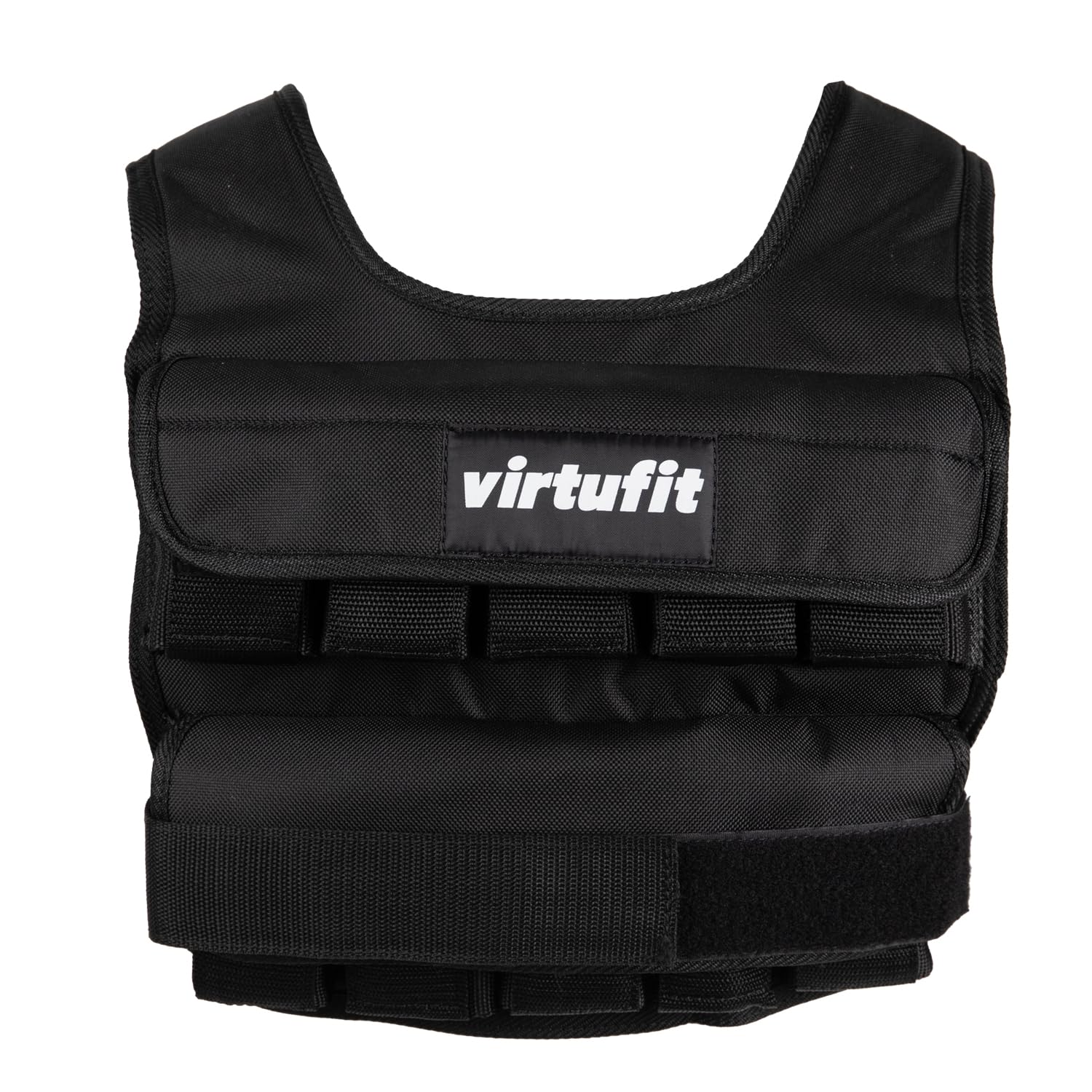 VirtuFit Verstellbare Gewichtsweste Pro - 10 kg, Schwarz - Trainingsweste