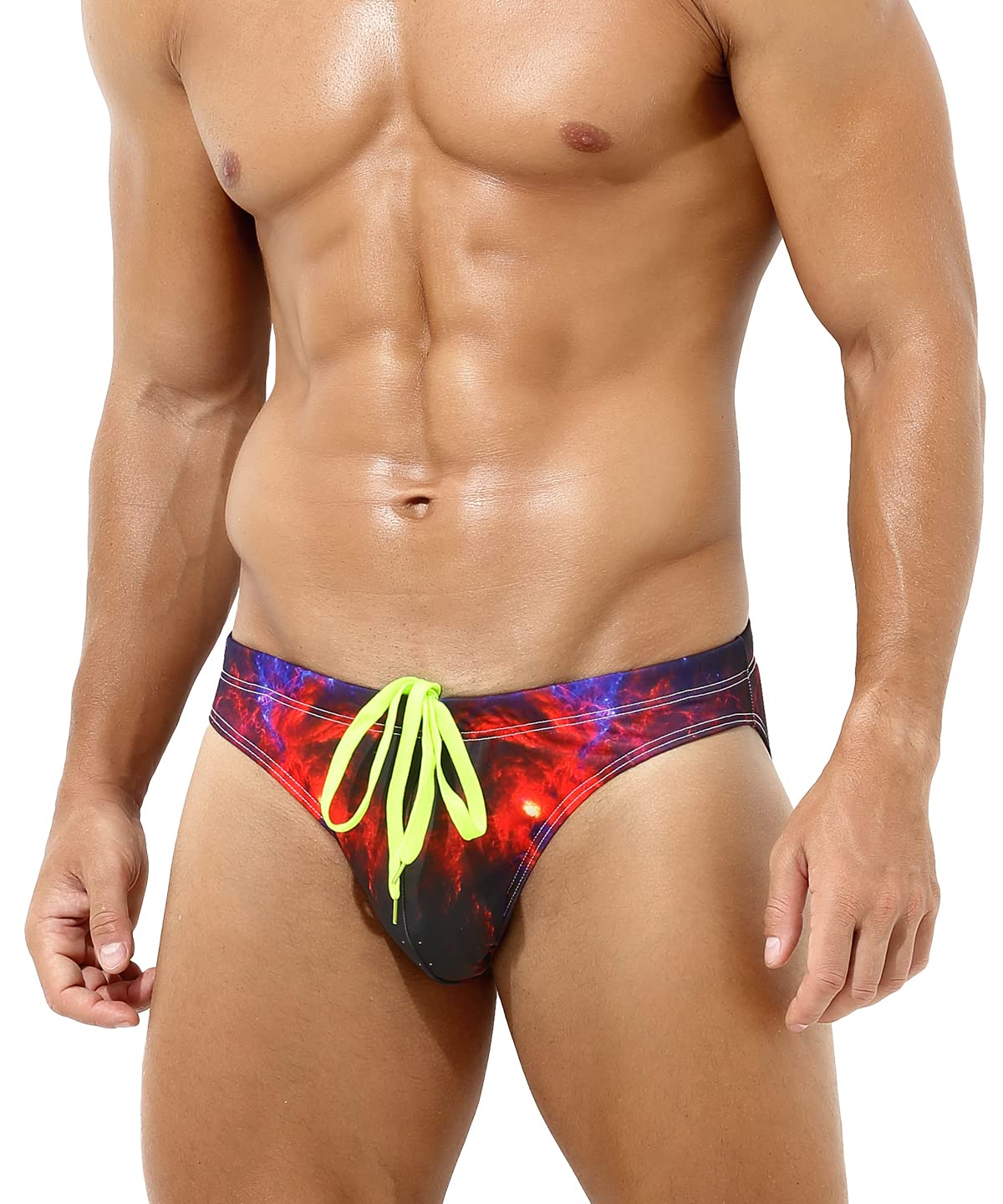 Arjen KroosMen's Swim Briefs Swimsuit Sexy Print Swimwear Bikinis with Drawstring