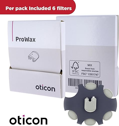 Miniatura 4 de Oticon ProWax - Protectores de cera de filtro, repuesto OEM para suministros de audífonos Earmolds Oticon, accesorios originales de moldes