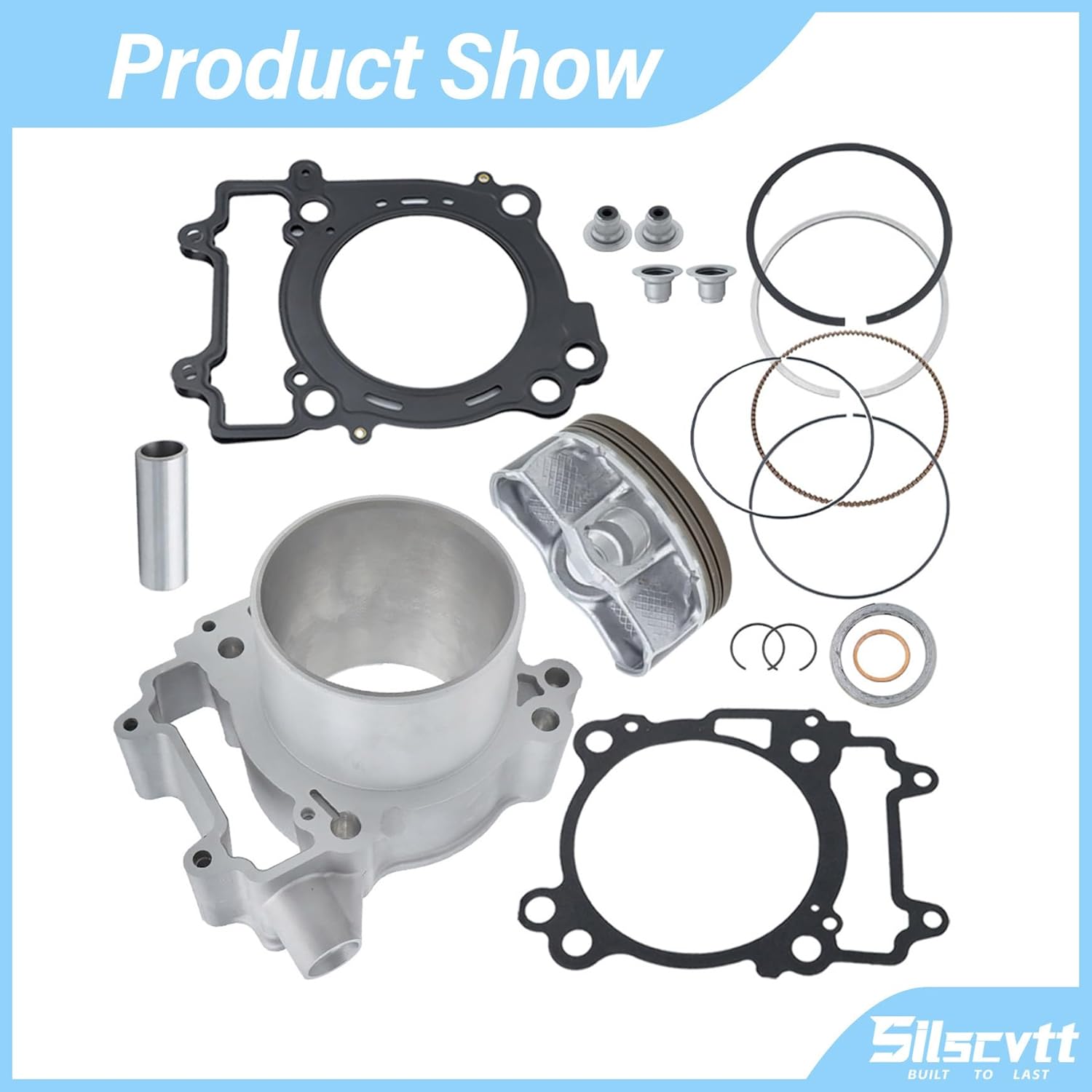 Silscvtt Cylinder Piston Top End Gasket Kit 99mm Replacement for Polaris Ranger 570 2014-2019 Replacement for 810965 3022860 40105M09900