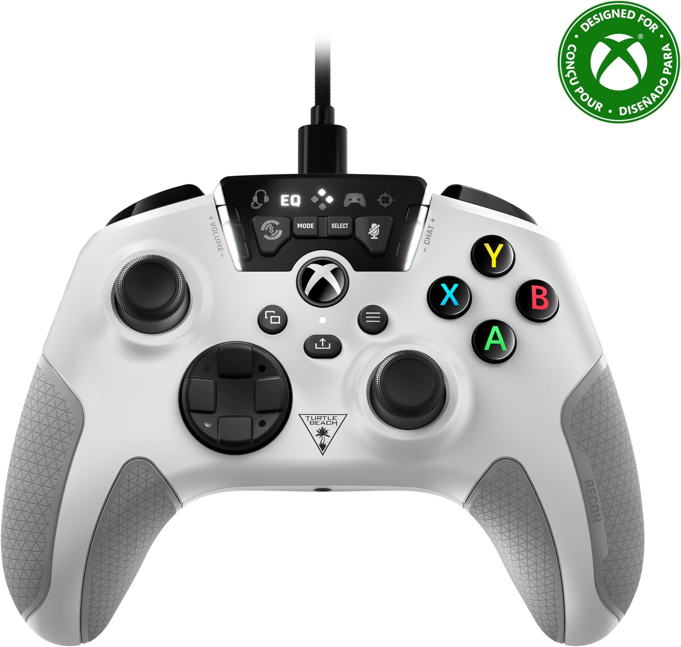 Turtle Beach Recon Controller Wired Game Controller Officially Licensed for Xbox Series X, Xbox Series S, Xbox One & Windows - Audio Enhancements, Remappable Buttons, Superhuman Hearing – White
