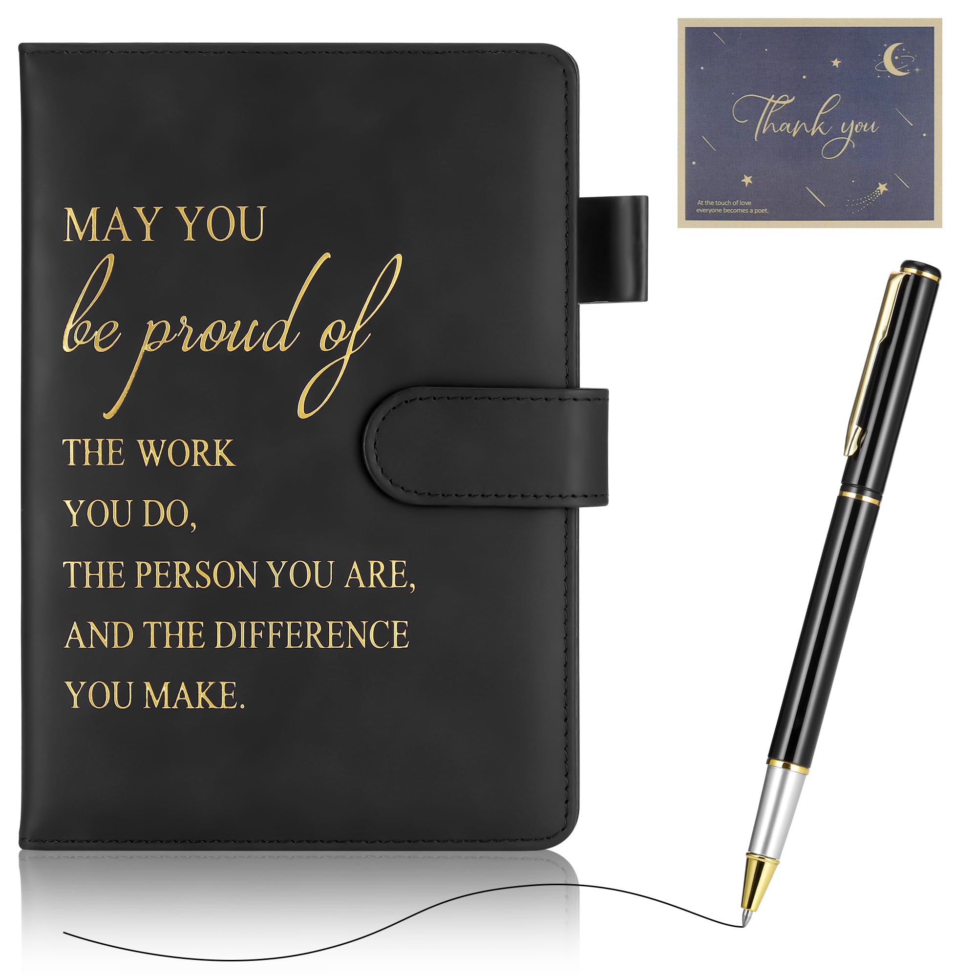 JIANTA Employee Appreciation Gift, A5 Inspirational Notebook with Pen and Greeting Card Set