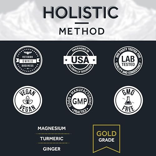 Miniatura 4 de Cápsulas de glicinato de magnesio con cúrcuma orgánica y jengibre - 180 cápsulas veganas para dormir, relajación, calambres musculares y apoyo