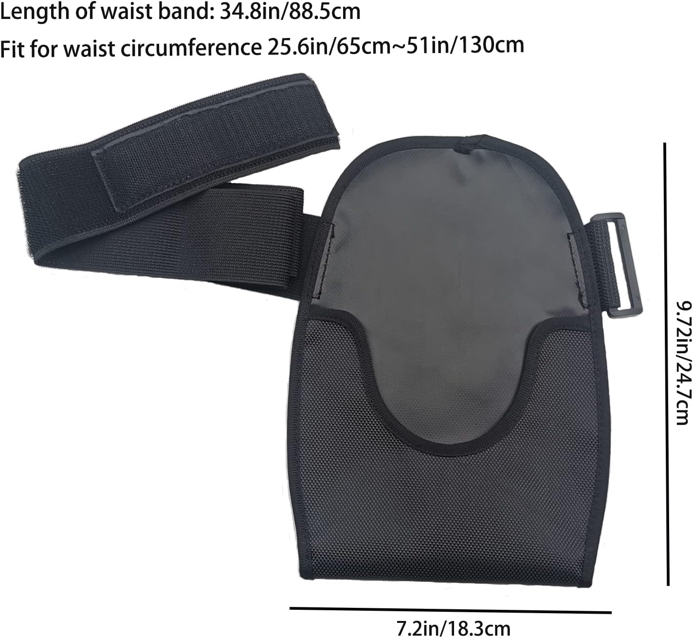 Waterproof Ostomy Bag Cover Black Colostomy Bag Holder Covers Stoma Pouch Protector Wrap Adjustable Elastic Waist Band