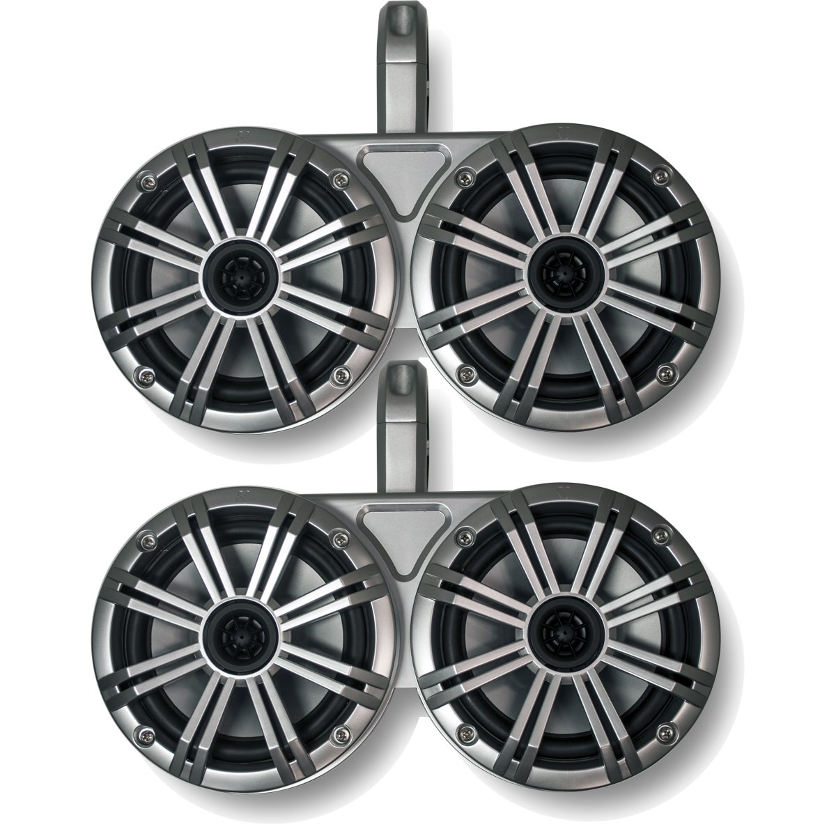 KICKER 12KMTEDW+BKM614S White Dual Wake Tower Speaker System