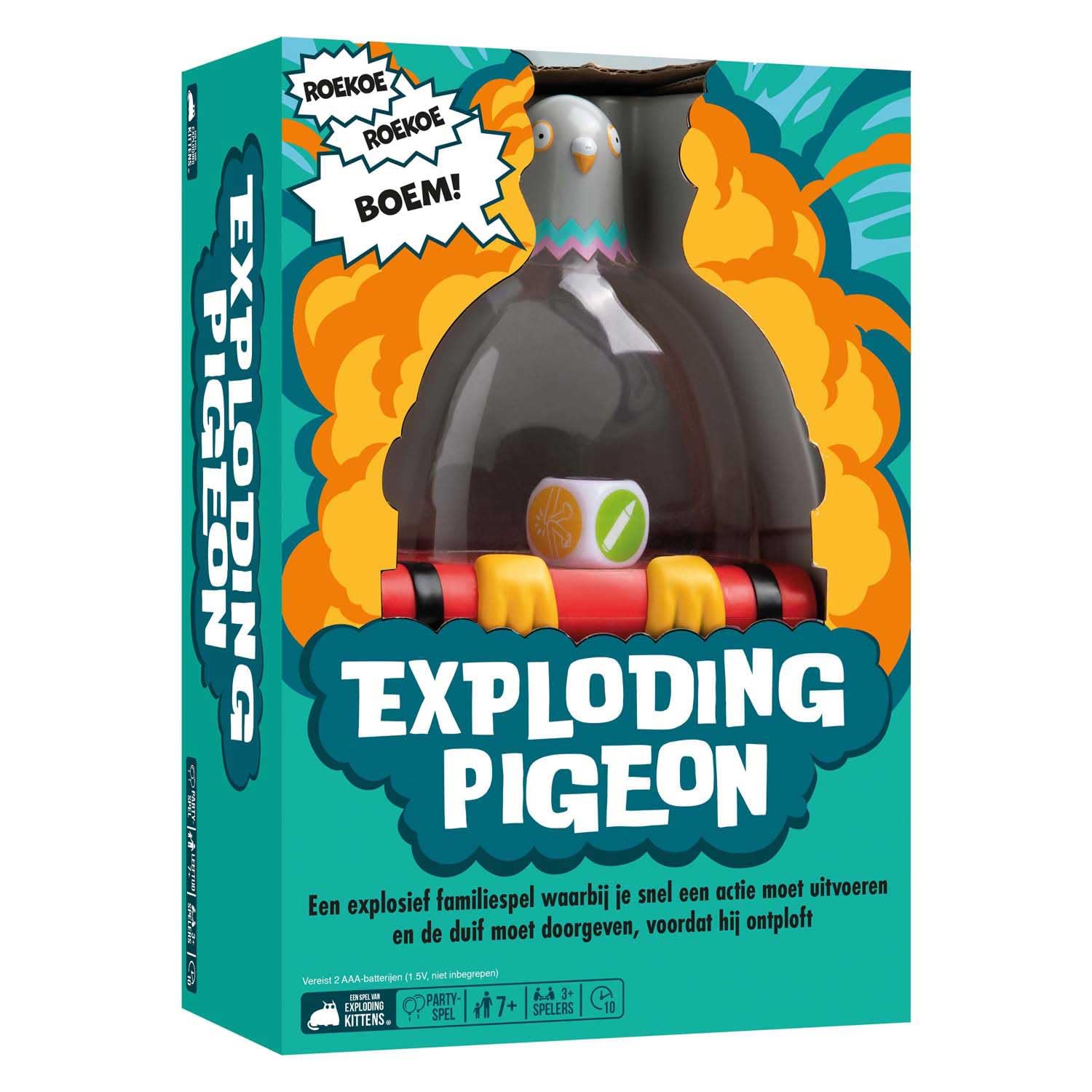 Exploding Pigeon gra towarzyska dla dzieci od 8 lat - zabawna gra rodzinna