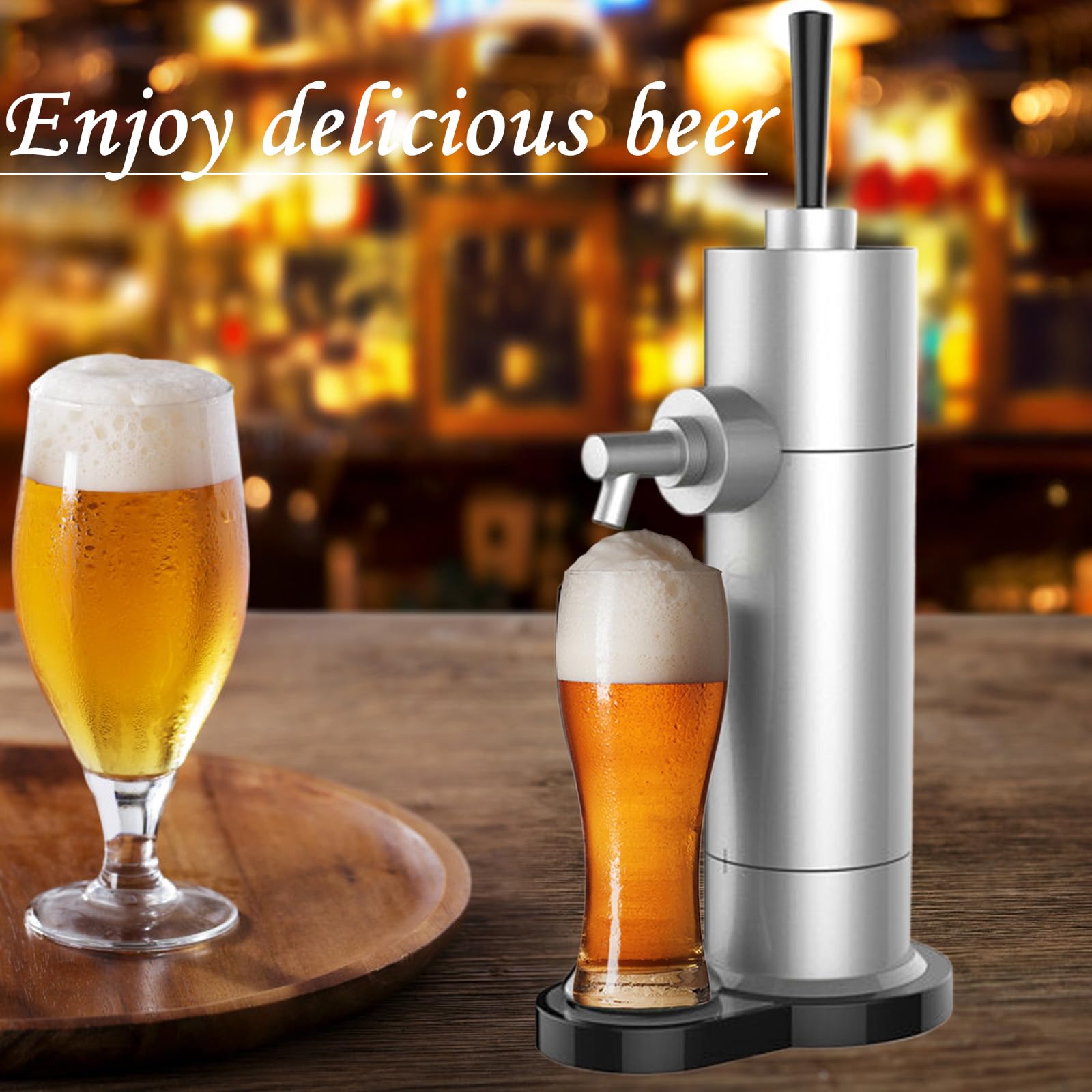Plata,Grifo Cerveza,Dispensador De Cerveza,Espumador De Cerveza,Enlatados Cerveza Espuma Fabricante De La Cerveza para Casa