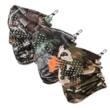 3 Pcs Breathable Camo Balaclava Flannel Hunting Face Mask Adjustable Neck Warmer for Cold Weather Camo Windproof Ski Face Mask Winter Accessories for Men Cold Weather Hunting