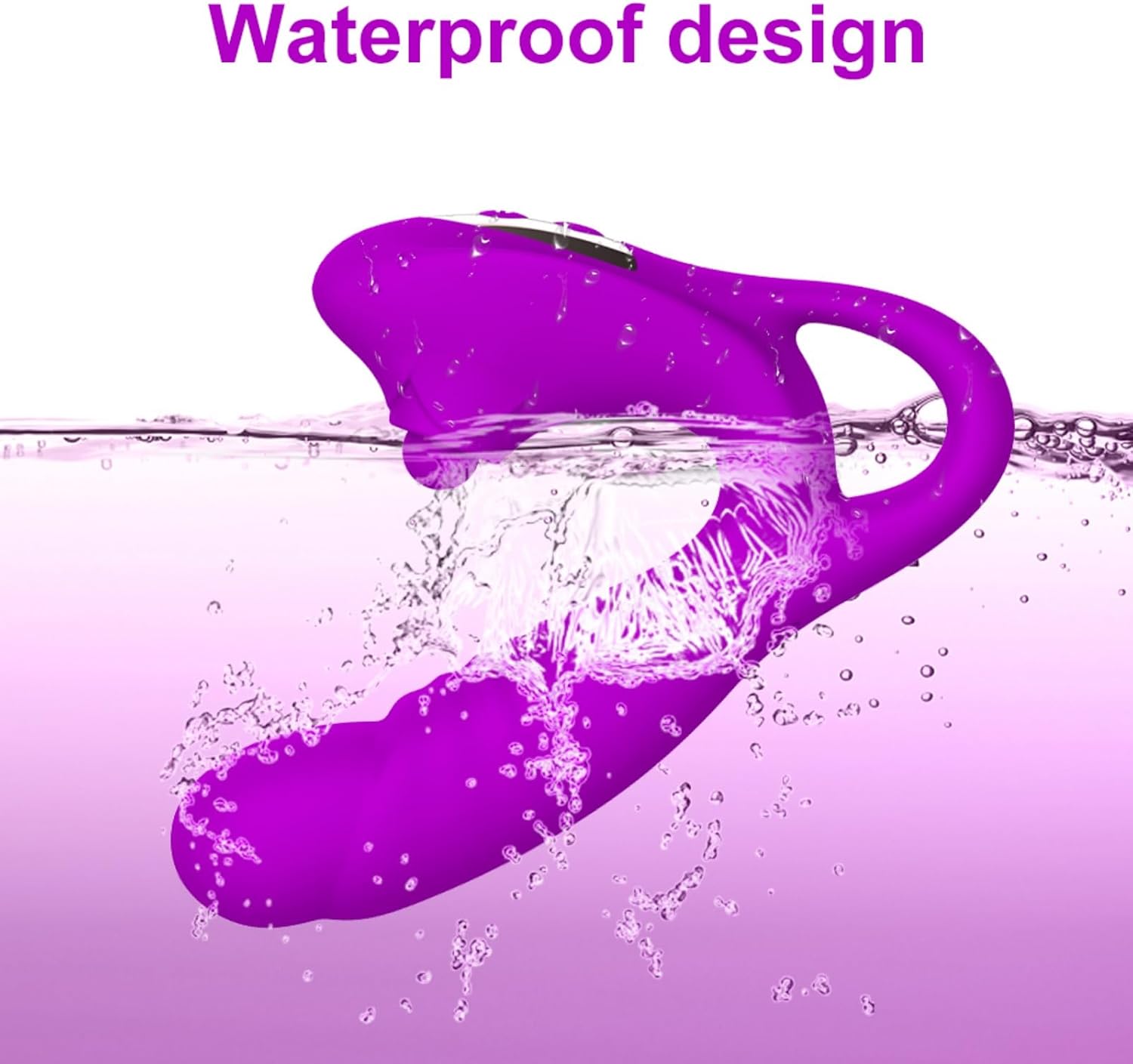 Bendable Silent Vibrator Women Dual Motor Big Dildo, Handle Female Vibrator Adult Adult Sex Toy with 10 Vibration Modes - Purple