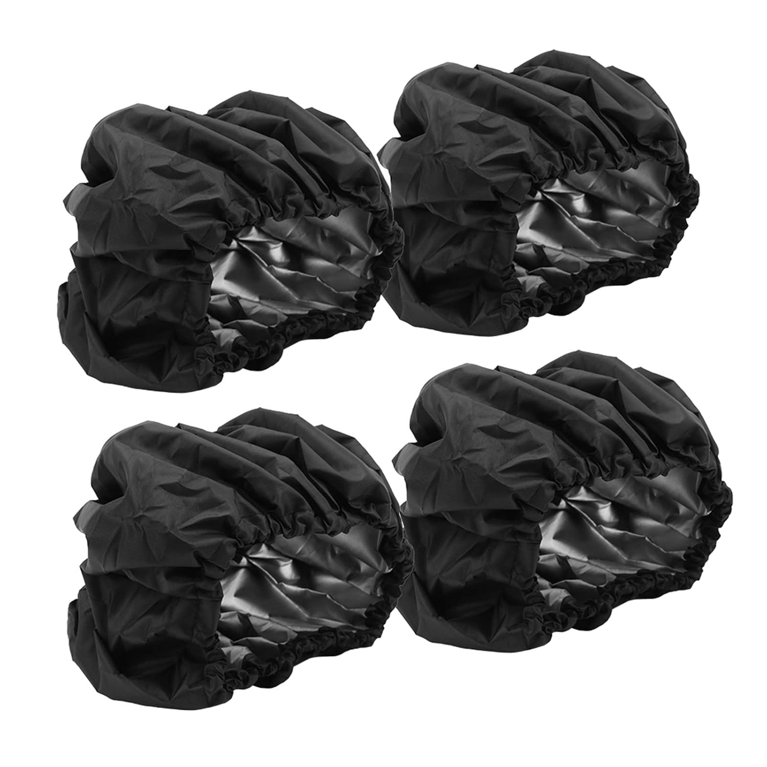 Infant Stroller Wheel Cover, 4Pcs Baby Stroller Wheel Dustproof Cover Wheel Tire Protector Cover Stroller Foot Cover for Outdoor Use(S-Black)