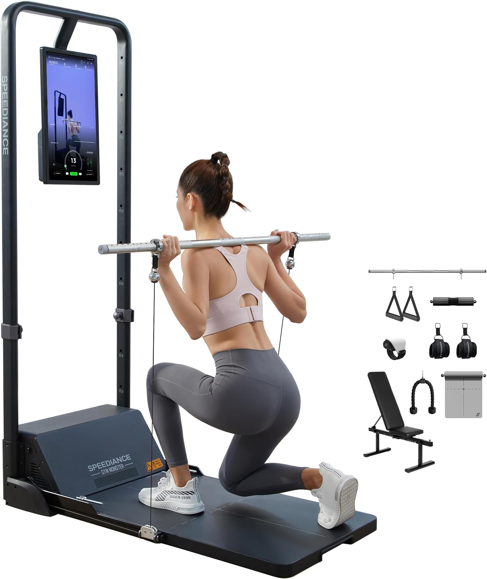 Speediance オールインワンスマートジム、スマートフィットネストレーニング機器、全身抵抗トレーニングマシン、筋力トレーニングマシン