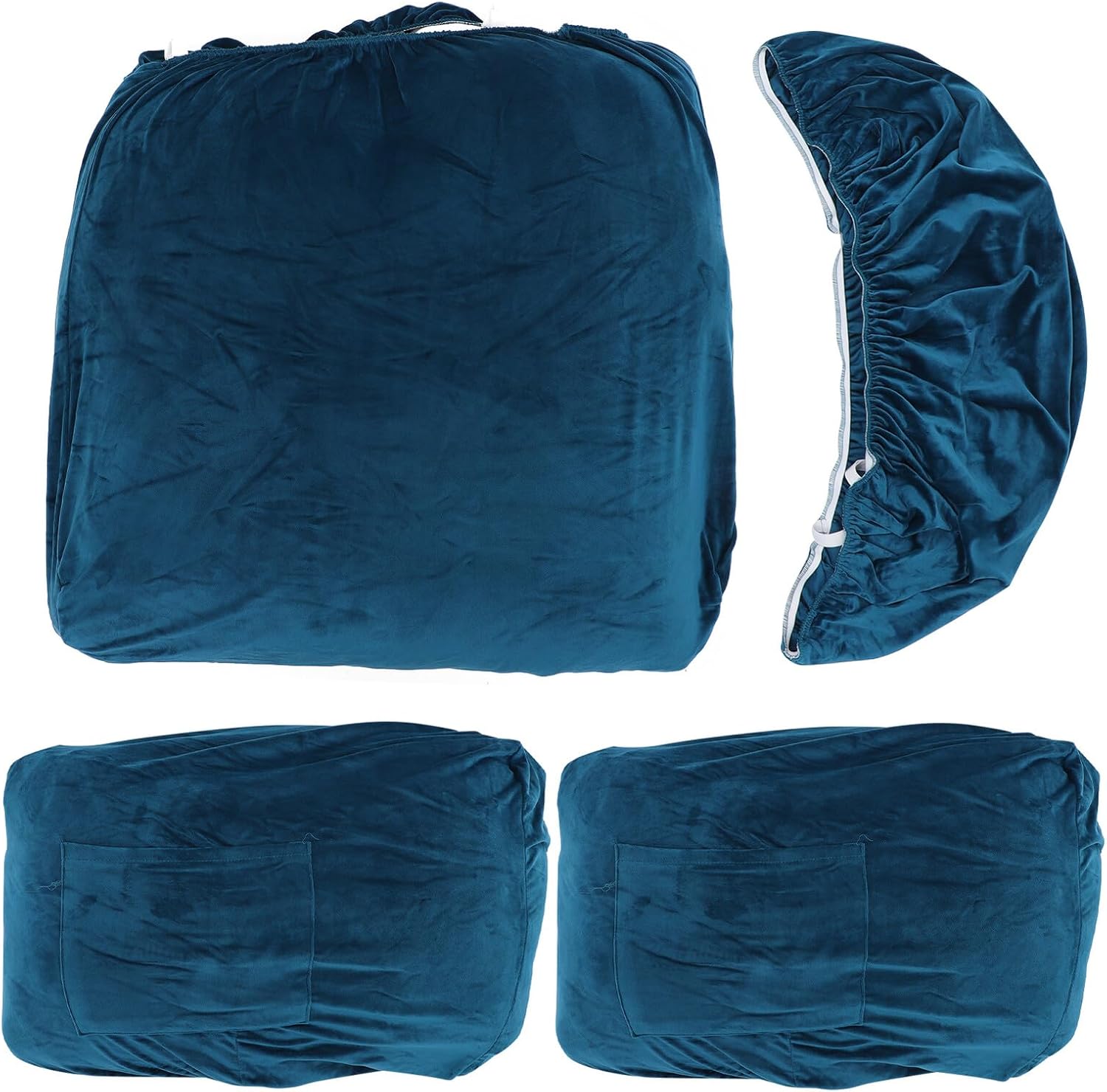 Toyvian Elastic Recliner Couch Cover with Side Pocket Stretch Furniture Protector Slipcover for Small Recliners Thick Soft Fabric for Living Room