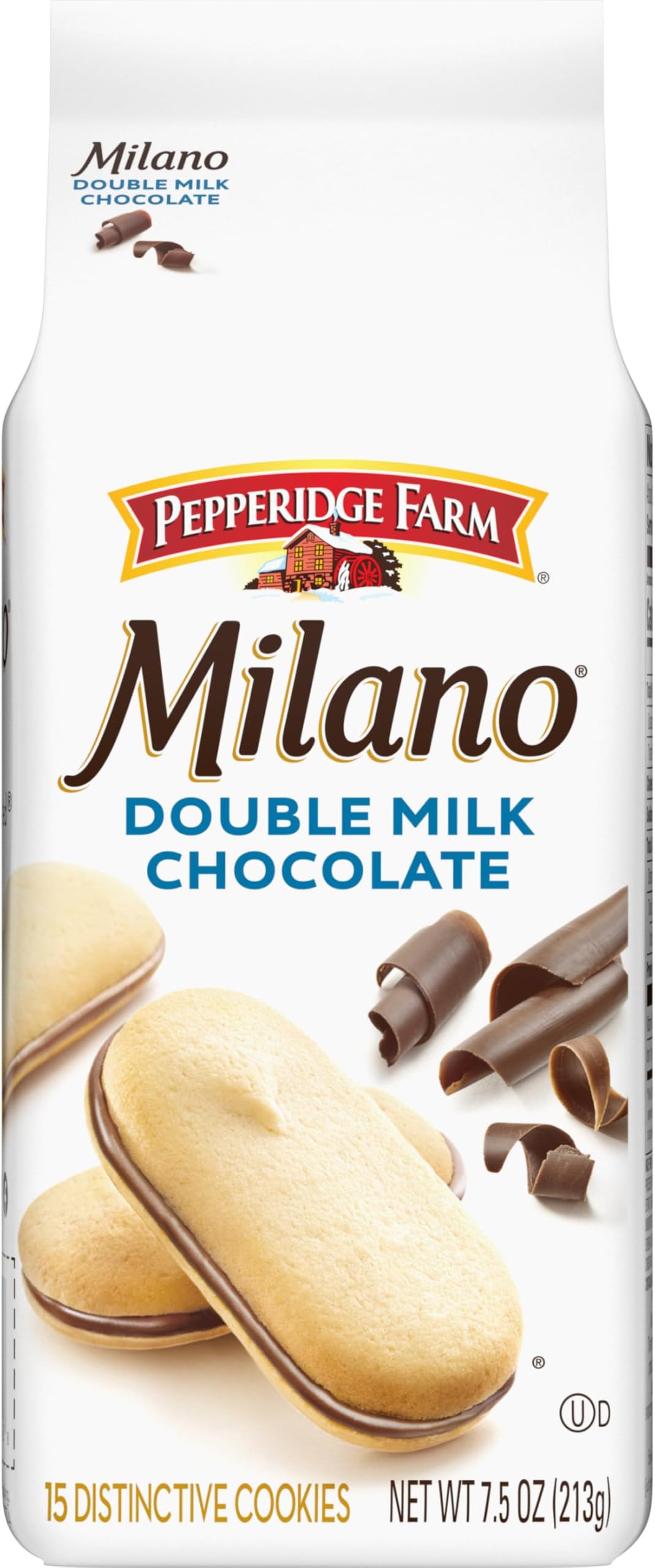 Pepperidge Farm Milano Double Milk Chocolate Cookies, 7.5 OZ Bag (15 Cookies)