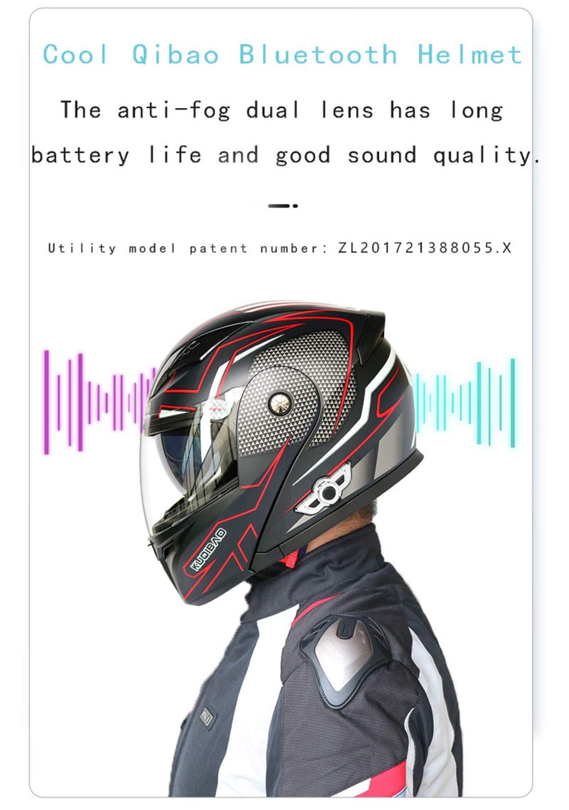 Bluetooth Motorfiets Modulaire Helm Opklapbare Motorhelm