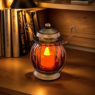 Decorative Candle Holder Pumpkin Lantern Small Candle Lanter for Tealight Vintage Oil Lamp for Halloween Christmas Decorations Versatile