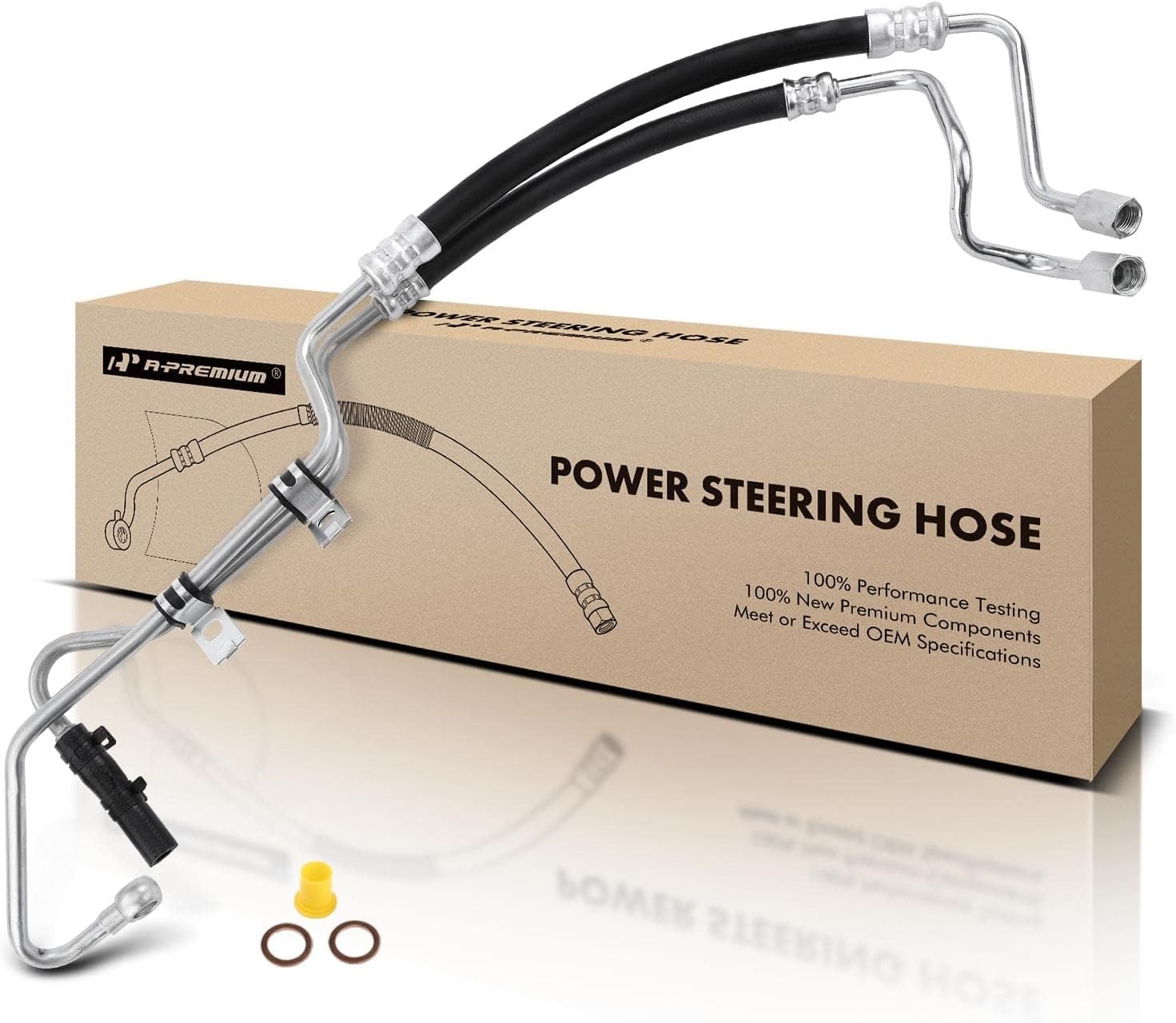A-Premium Power Steering Pressure & Return Hose Line Assembly Compatible with Subaru Impreza 1997-1998, H4 1.8L 2.2L, Pump to Gear to Reservoir