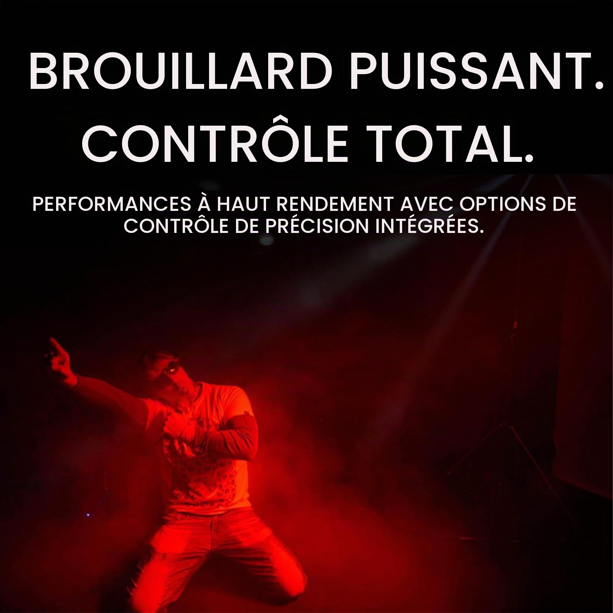 CHAUVET DJ Hurricane 1600 Machine à brouillard compacte à haut rendement avec minuterie et arrêt automatique, noir
