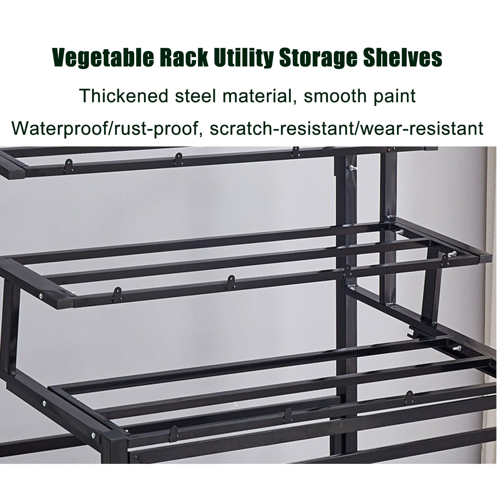 Heavy Duty 5-Tier Display Rack con cesti di plastica - Kitchen Food Organizer per supermercati, Negozi di Alimentari e mercati di Agricoltori