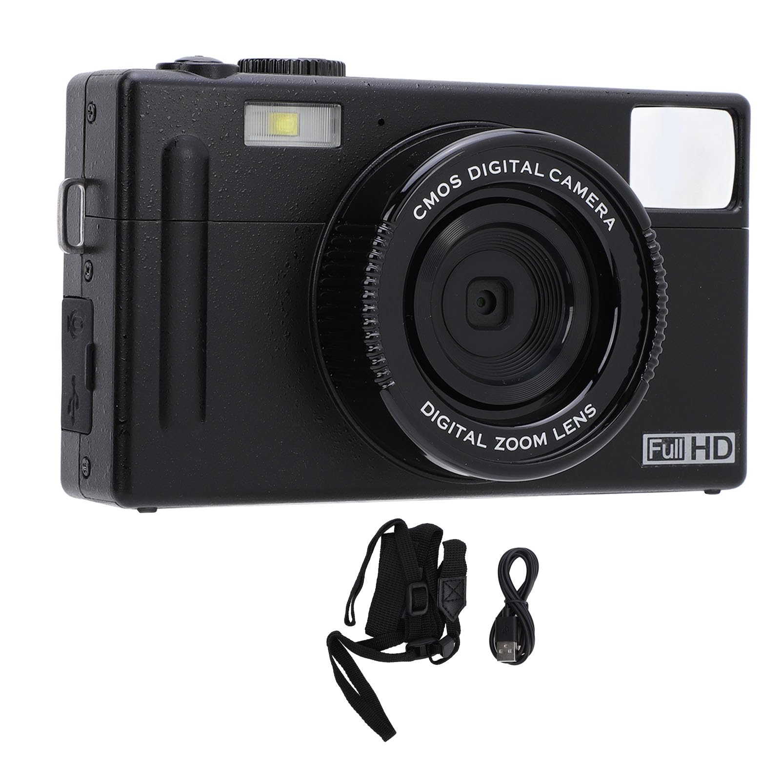 Fotocamera digitale, 1080P HD 3 pollici IPS Screen Vlogging Camera, 48MP 16X Zoom digitale USB C Videocamera tascabile portatile fotocamera compatta per viaggi Vlogging per ragazzi ragazze