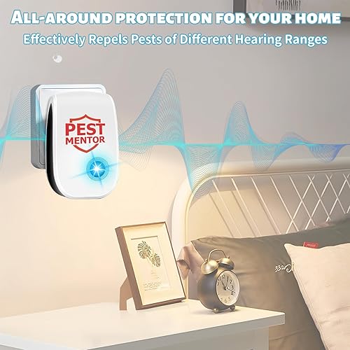 Miniatura 4 de Repelente ultrasónico de plagas, paquete de 10 unidades, repelente de roedores, enchufe ultrasónico repelente de ratones, repelente de plagas para