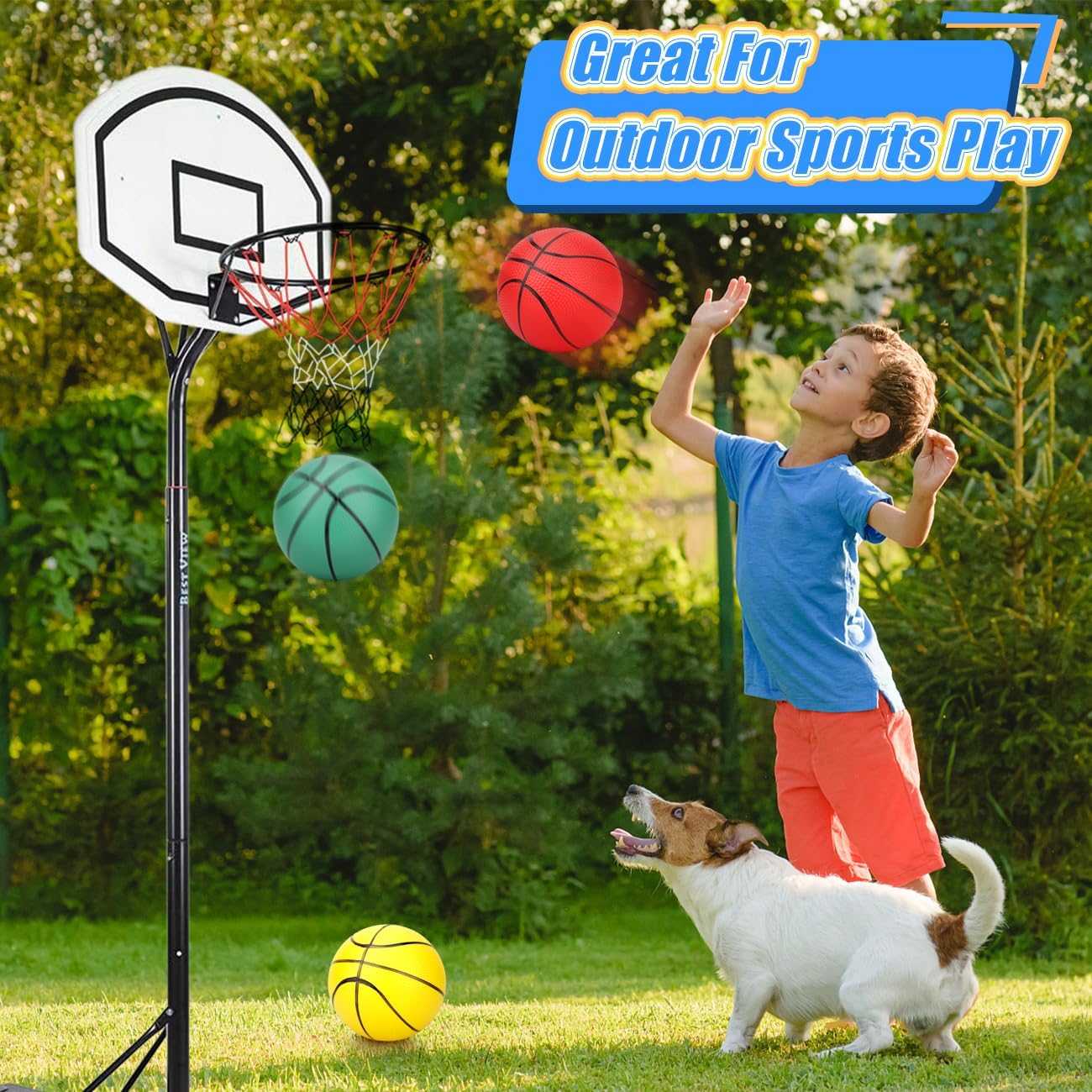 Gamtec 6 Inch Mini Basketballs for Toddlers Kids Teenagers, 3 Pack 6" Basketball Set with Pump Durable PVC Basketballs for Mini Over Door Hoop Pool Beach Balls for Swimming Pool, Indoors, Outdoors